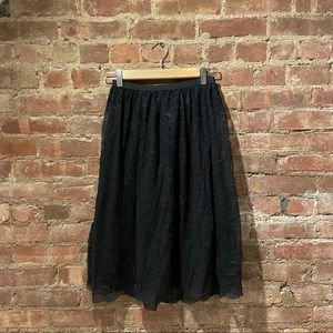 ZARA Black Lace Maxi skirt